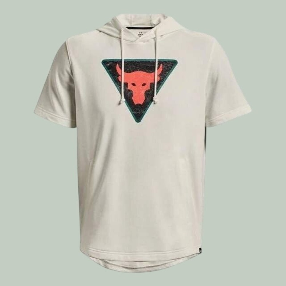 Under Armour Project Rock Terry Short Sleeve Hoodie Men's Size XL